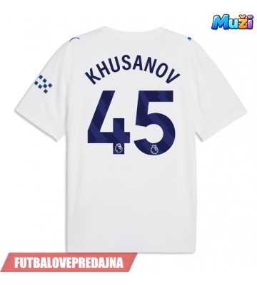 Lacne Muži Futbalové dres Manchester City Abdukodir Khusanov #45 2026-27 Krátky Rukáv - Tretina